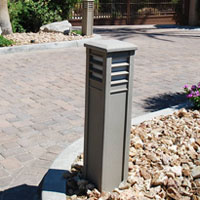 compact flourscent flood landscape lighting installed fixture